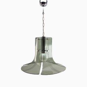 Italian Mid-Century Modern Acrylic Glass Pendant Lamp