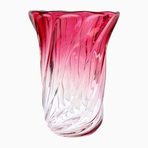 Vaso in cristallo scolpito di Val Saint Lambert, Belgio