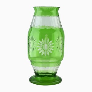 Vase en Cristal Taillé de Val Saint Lambert, 1950s