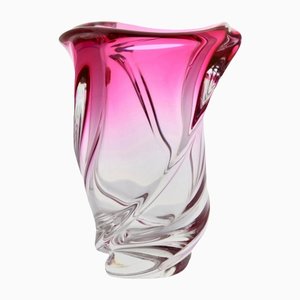 Crystal Vase from Val Saint Lambert, Belgium, 1950s