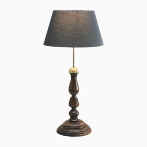 20th Century Turned Wooden Lamp