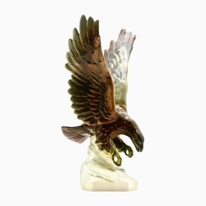 Figurine d'un Oiseau de Proie en Porcelaine de Goebel, Allemagne