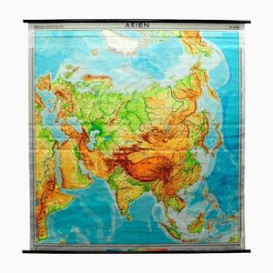 Pull-Down Print Map of Asia