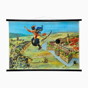 Munchausen Lying Baron Fairy Tale Wall Chart Picture Poster
