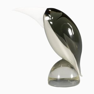 Scultura in vetro Grosbeak di Livio Seguso per Gral, Germania, anni '70