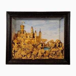 Cork Carving with Castle Scene, 1880s