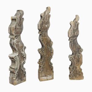 Drachenkopf Holzbalken, 3 . Set