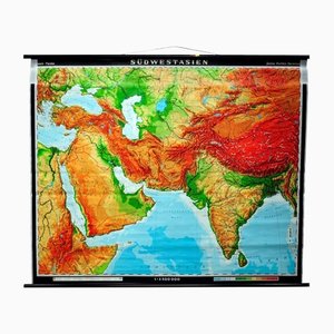 Southwest Asia Middle East Arabia India Turkey Pull Down Map