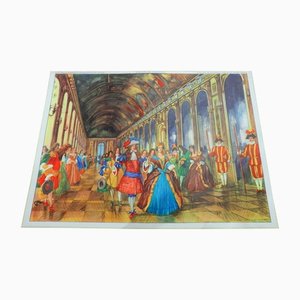Vintage Build of Versailles Palace Life of Sun King Doppelseitige Lehrtafel