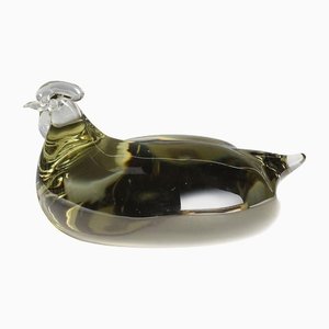 German Art Glass Sculpture of a Hen by Livio Seguso for Gral, 1970s