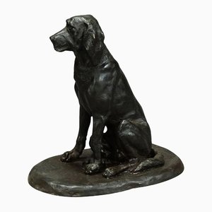 Cane da riporto antico in bronzo, Germania, inizio XX secolo
