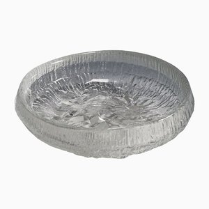 Scodella Lunar in vetro ghiacciato di Tapio Wirkkala per Iittala, 1972