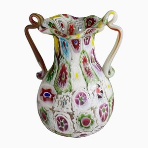 Murano Multicolored Millefiori Vase by Vetreria Fratelli Toso