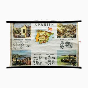 Espagne Paysage Culture Souvenir Rollable Map Poster Wall Chart
