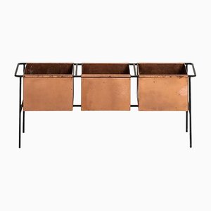 Iron & Copper Flower Table by Hans-Agne Jakobsson for Markaryd