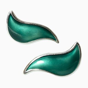Ohrringe aus Silber und Emaille von Synnøve Korssjøen, 2er Set