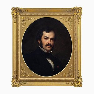 Emile Charles Labbé, Portrait of a Gentleman, 1876, Oil on Canvas, Framed