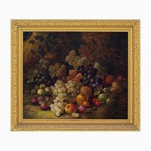 Horace Mann Livens, Still Life with an Abundance of Fruit, 19th-century, Oil on Canvas, Framed