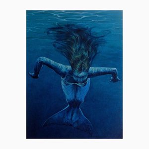 Glenn Ibbitson, Mermaid Drifting, 2015, acrílico sobre lienzo
