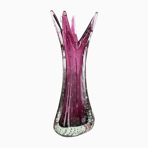 Pink Sommerso Bullicante Murano Glass Vase by Archimede Seguso, Italy, 1970s