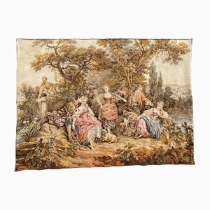 Vintage French Aubusson Jaquar Tapestry
