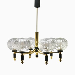 Vintage Italian Chandelier in the Style of Stilnovo with 6 Arms, 1960s