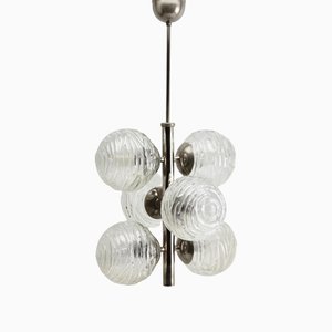 Lámpara colgante alemana en forma de bola con 6 luces Globulares de Fischer Leuchten