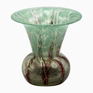 German Ikora Art Glass Vase by Karl Wiedmann for WMF, 1930s