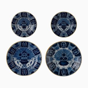 Handbemalte Delft Teller und Schalen, 4er Set