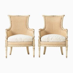 French Painted Armchairs, Set of 2