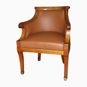Cherry and Leather Desk Chair from Epoch
