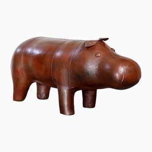 Mid-Century Leather Hippo by Dimitri Omersa