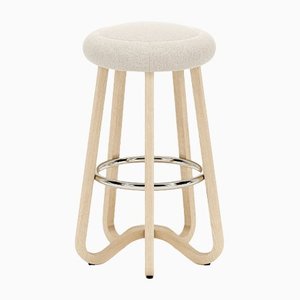 Tenta Wood Stool by Maxime Boutillier