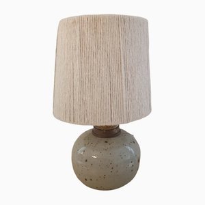 Vintage Sandstone Lamp with Rope Lampshade