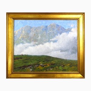 G. Garzolini, Mountain View, 1910s, Oil on Panel, Framed