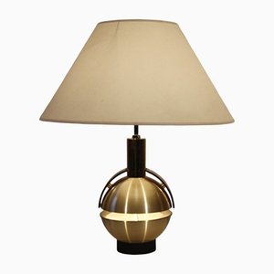 Vintage Postmodern Golden Aluminum Lamp, 1970s