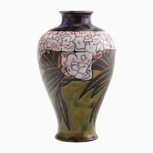 Art Deco Baluster Vase aus Steingut von Royal Doulton, 1920er