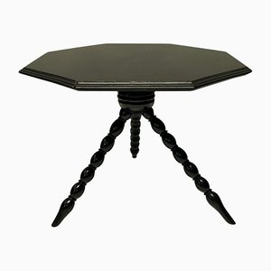 Black Lacquered Tripod Coffee Table
