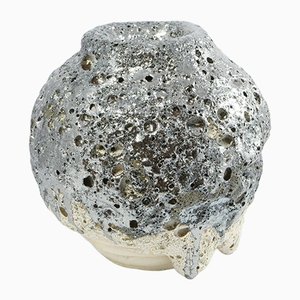 Vase with Silver Und Lava Glaze by Ymono