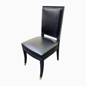French Art Deco Side Chair by Jacques Quinet