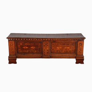 Antique Walnut Chest with Inlays, Early 18th Century