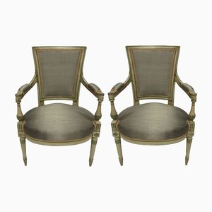 French Directoire Style Armchairs, 1930s, Set of 2