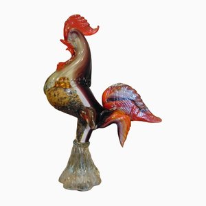 Vintage Murano Glass Rooster, 1950s