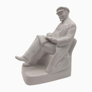 White Ceramic Statue of Lenin