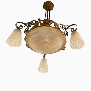 Art Deco Chandelier from Muller Frères