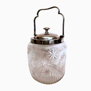 Crystal and Silver-Plated Ice Bucket with Lid from Mappin & Brothers