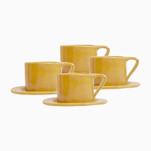 Milano Sole Set of 4 Espresso Cups and Saucers by Marta Benet