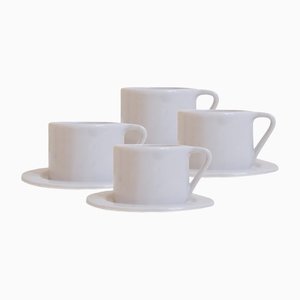 Milano Nebbia Set of 4 Espresso Cups and Saucers by Marta Benet