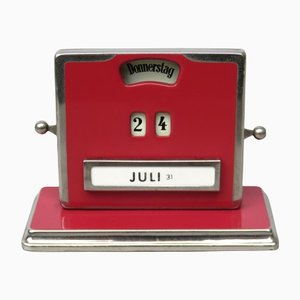 Art Deco Chrome Eternal Calendar from Jakob Maul