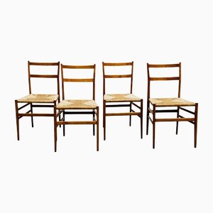 Italian 646 Chairs by Gio Ponti for Cassina, 1950s, Set of 4